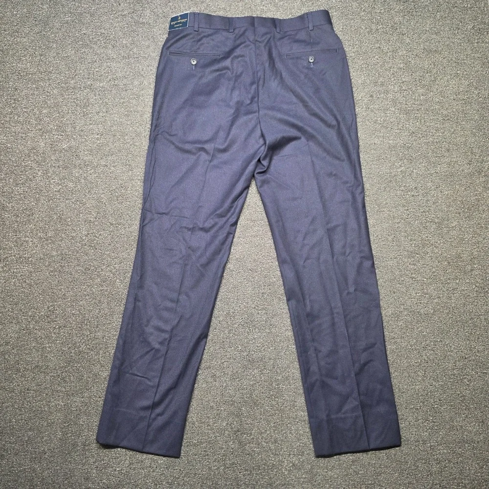 Brooks Brothers Dress Pants Navy Blue Mens 34x32 Regent Fit Wool Trousers NEW